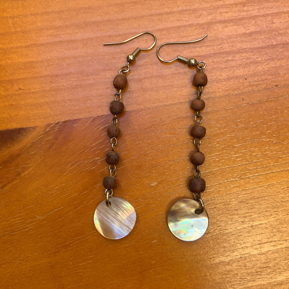 Real abalone earrings from my grandmother!